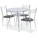 Стол обеденный SIGNAL FINEZJA A прозрачный/хром 90